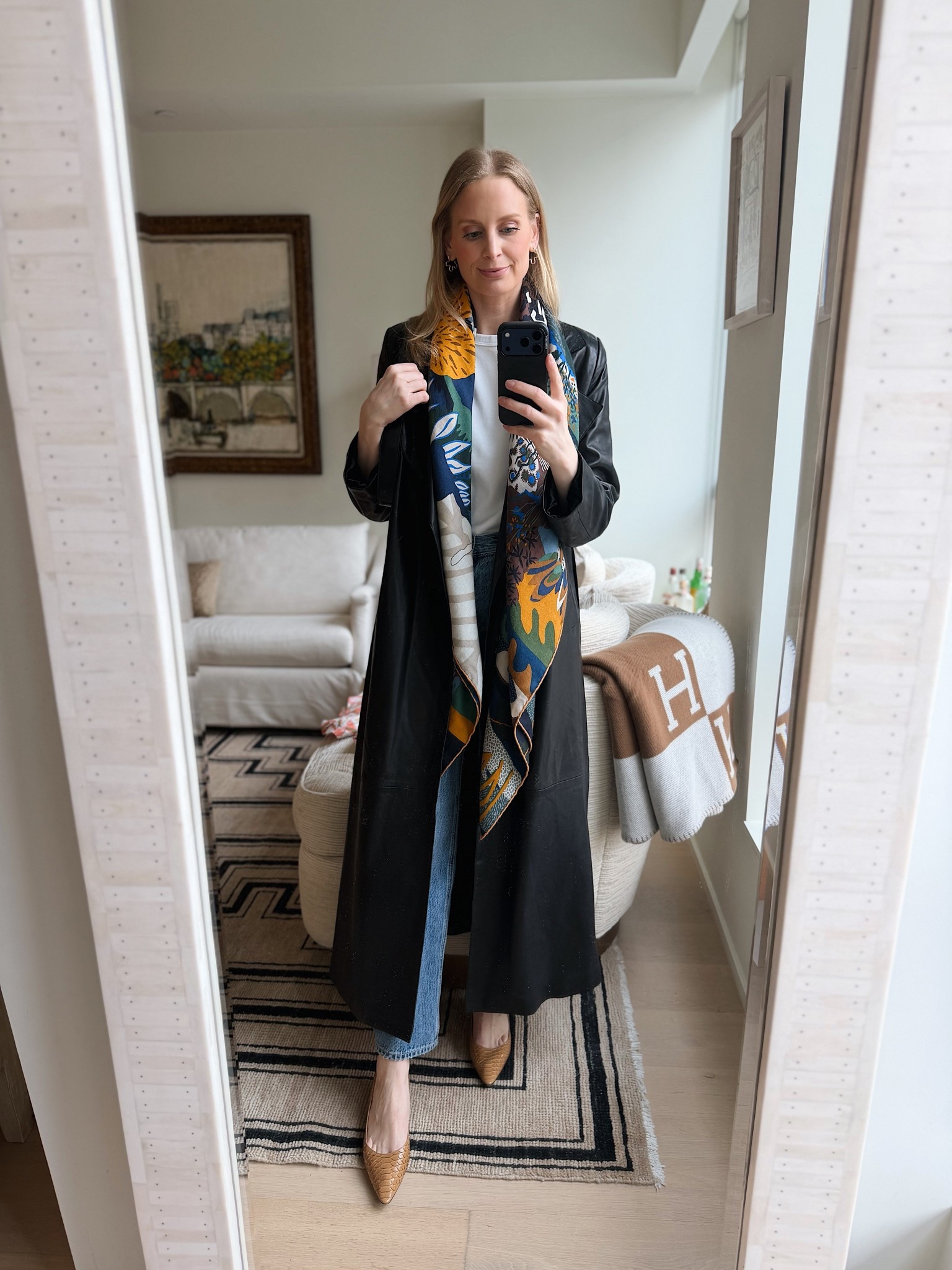 Tonight’s look! My scarf is Hermes. 

#LTKootd