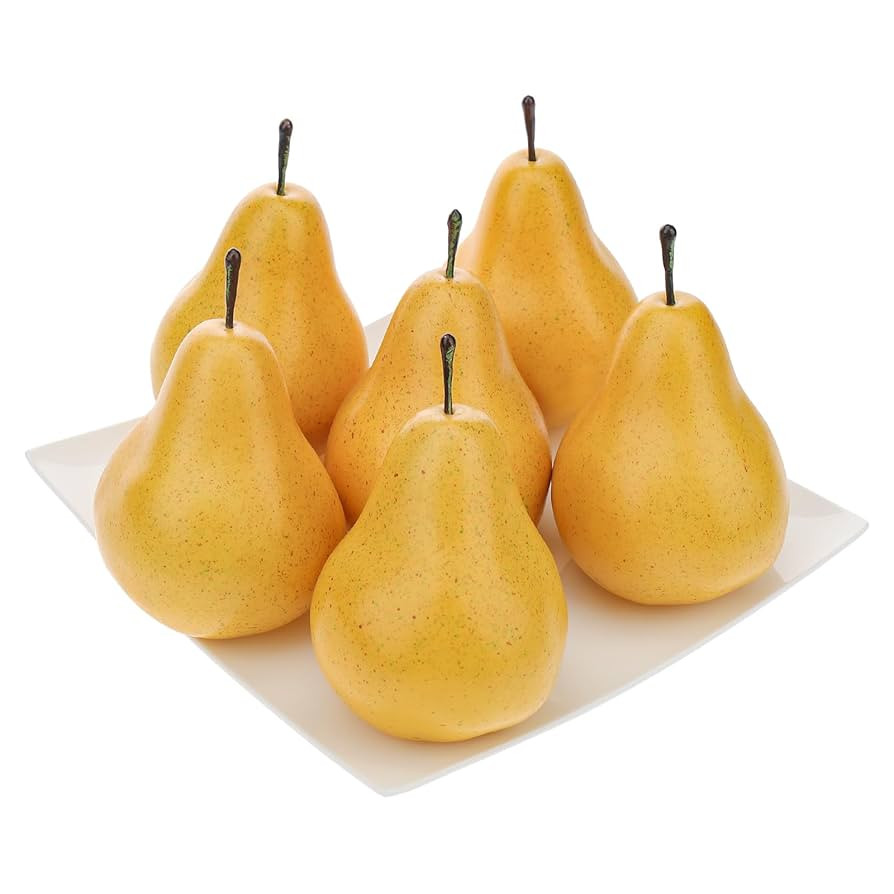 Gresorth 6pcs Artificial Pear Decoration Fake Fruit Lifelike Simulation Food Home Party Kitchen P... | Amazon (US)