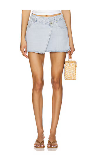 BLANKNYC Denim Wrap Skirt in Blue. - size 31 | Revolve Clothing (Global)
