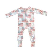 American Flag Convertible Foot Onesie | Little Pajama Co.