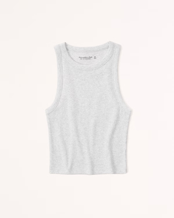 Essential Rib High-Neck Tank | Abercrombie & Fitch (US)