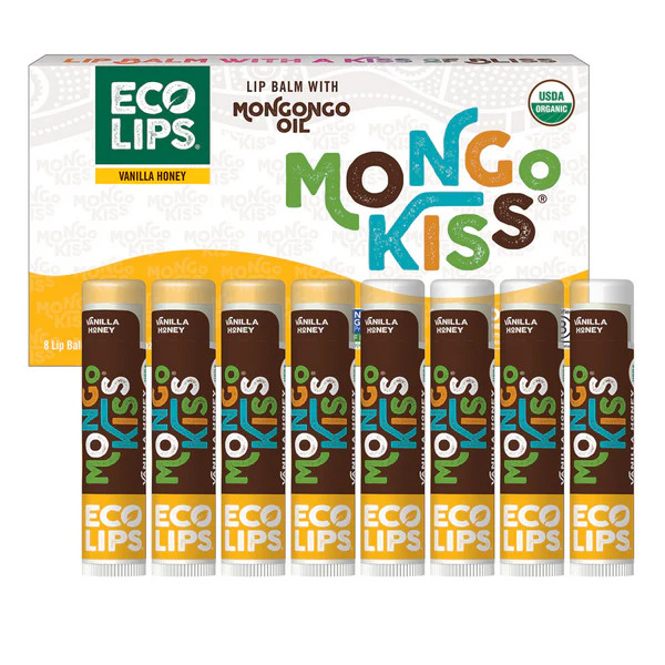 Mongo Kiss® Organic Lip Balm, Value 8 Pack Vanilla Honey, 0.15 oz. | Eco Lips