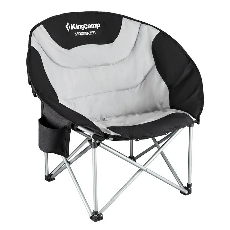 KingCamp Folding Camping Chair Oversized Moon Chair for Adult Easy Set Up Patio Sofa Chair with C... | Walmart (US)