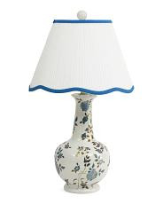 26in Floral Pleated Scalloped Shade Table Lamp | TJ Maxx