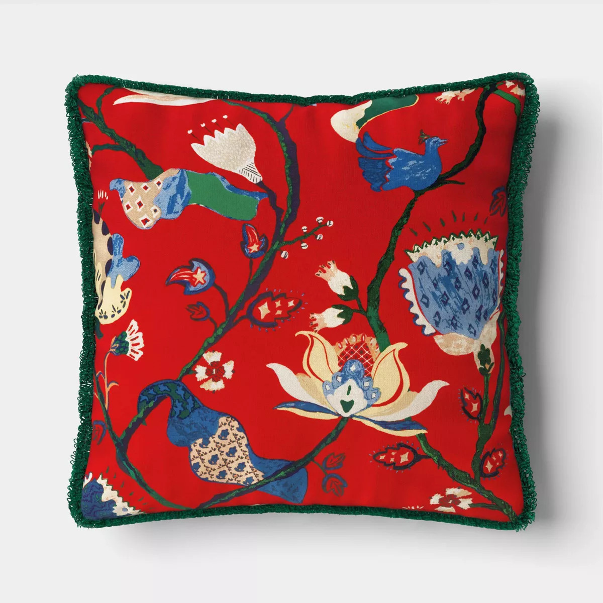 Square Floral Throw Pillow Red - Threshold™ | Target