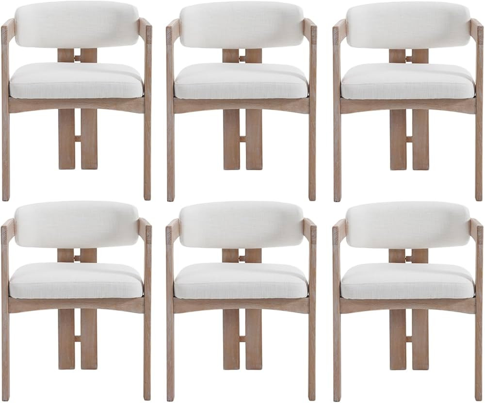 chairus Modern Dining Chairs Set of 6 Fabric Farmhouse Dining Room Chairs Upholstered Cushion Ori... | Amazon (US)
