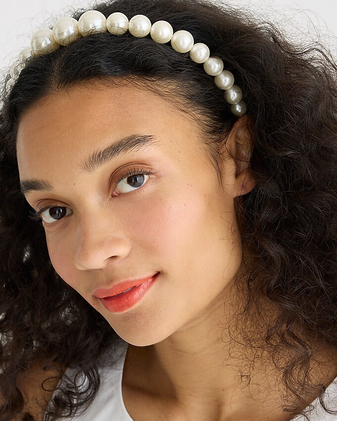 Oversized pearl headband | J. Crew US