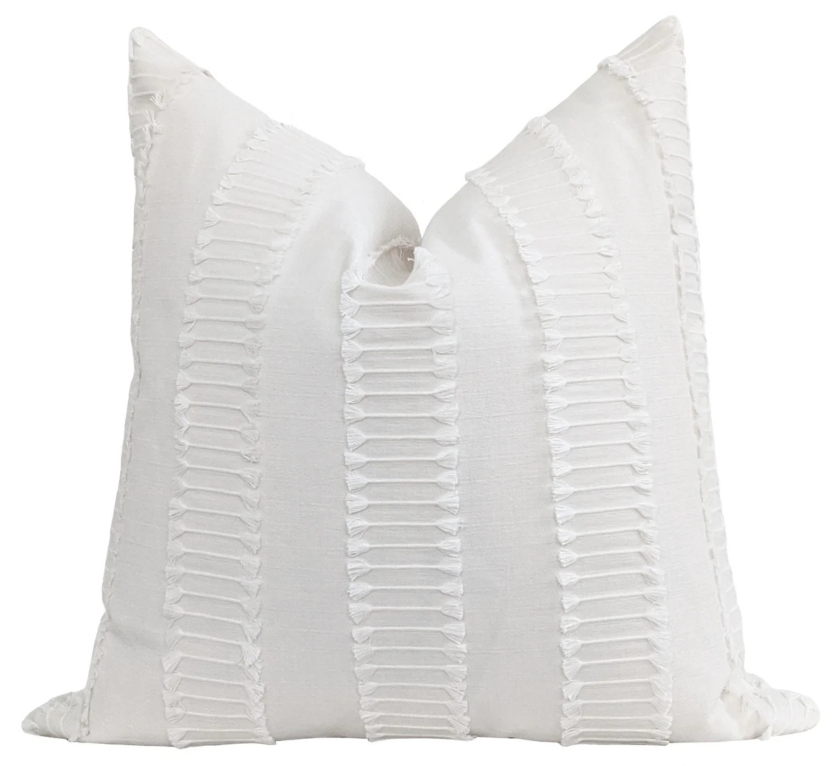 Antonia Ivory Fringe Pillow | Land of Pillows