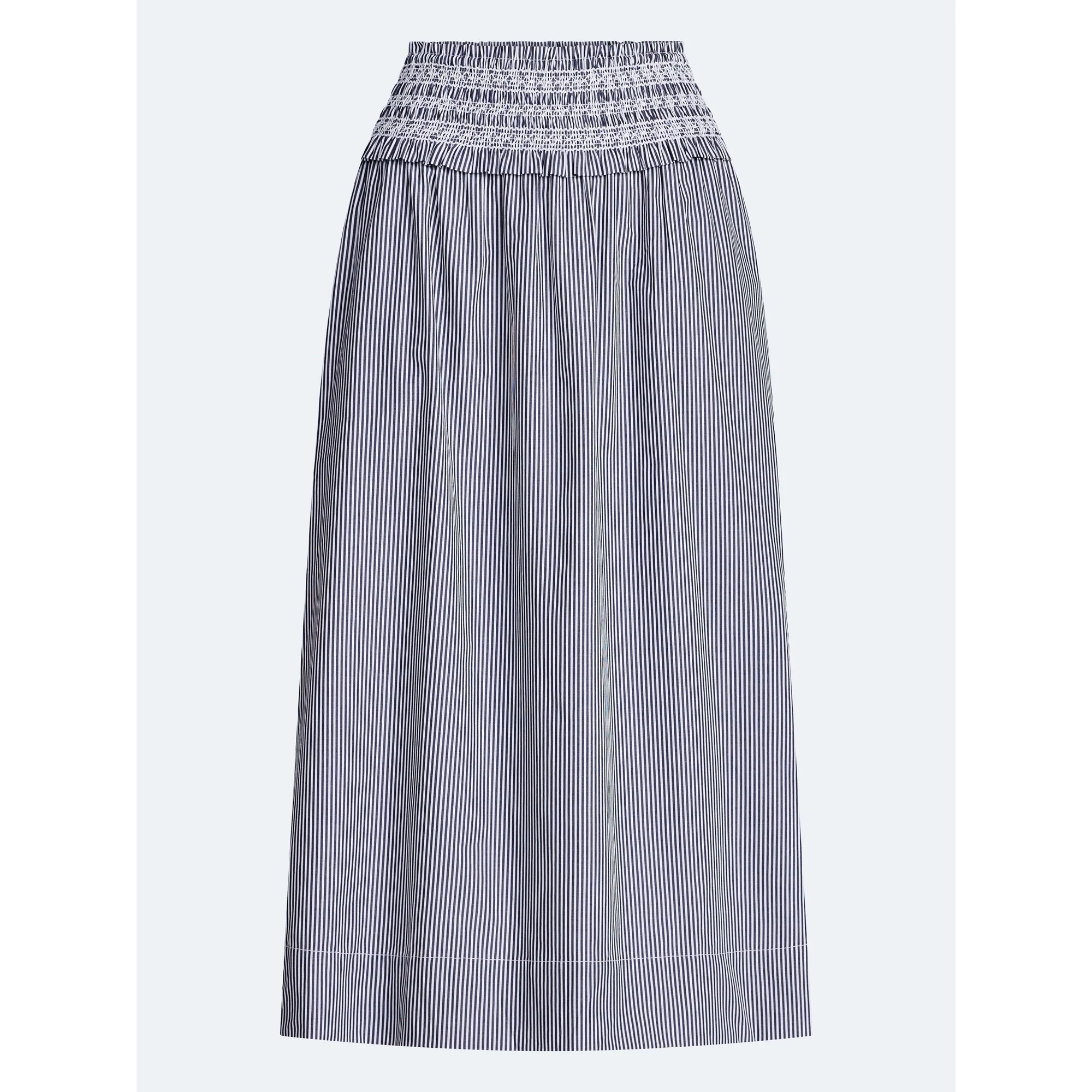 Free Assembly Women's and Women's Plus Striped Cotton Maxi Skirt with Smocked Waist, Sizes XS-4X | Walmart (US)