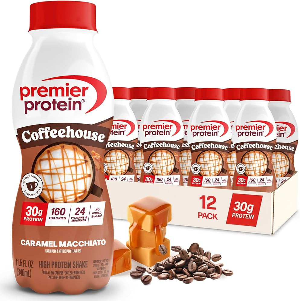Premier Protein Coffehouse Caramel Macchiato Protein Shake with Caffeine for Energy – 30g Prote... | Amazon (US)