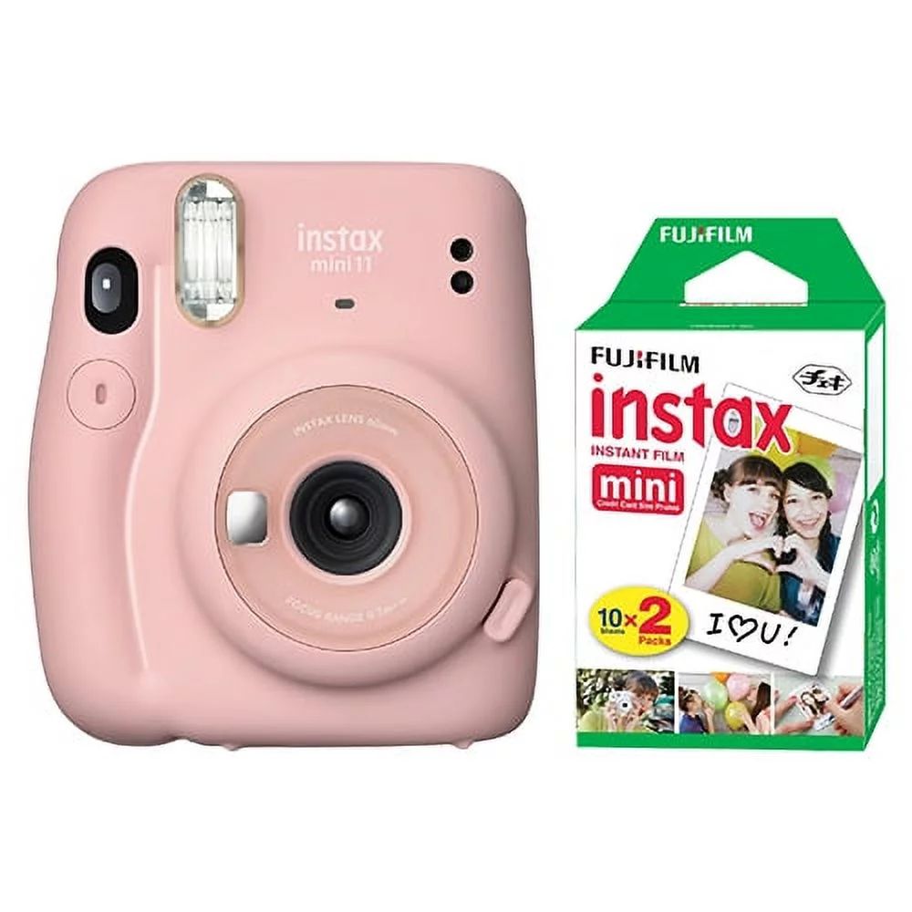 Fujifilm Instax Mini 11 Instant Fuji Film Camera Blush Pink + 20 Sheets Instant Film | Walmart (US)