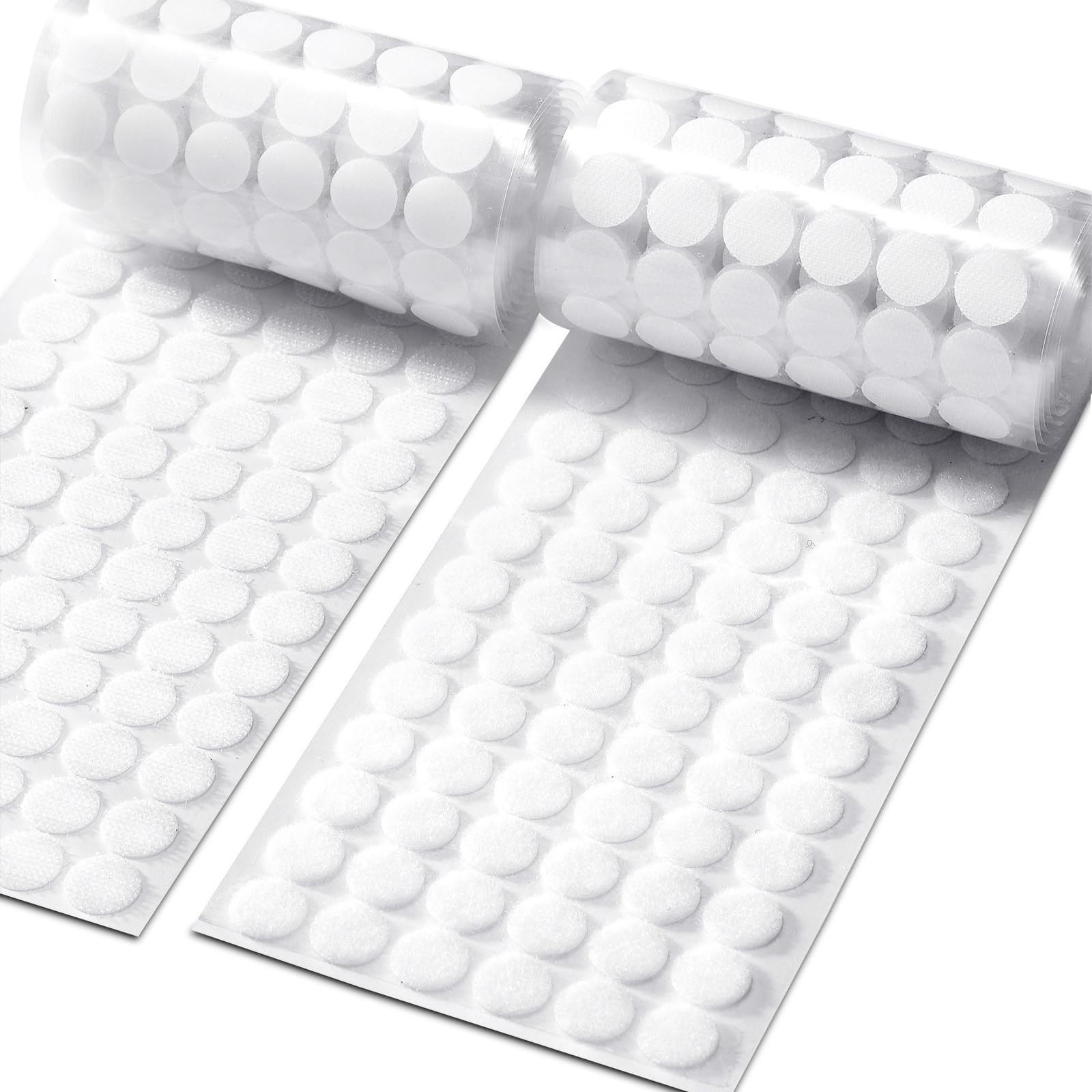 1000 Pcs (500 Pairs) 0.59inch Diameter Hook and Loop Fastener Self Adhesive Round Circle Sticky S... | Amazon (US)