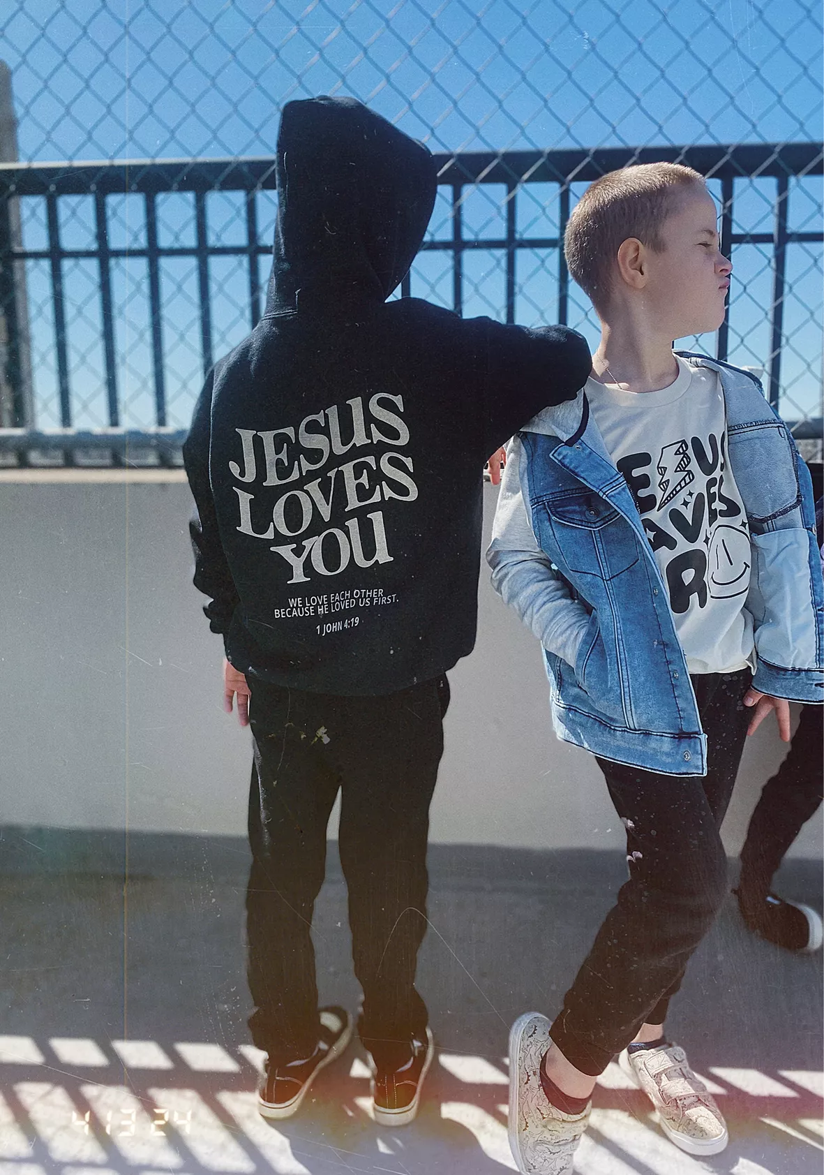 Jesus Loves You and Me Kids Sweatshirt Jesus Loves You and Me Kids Sweatshirt
