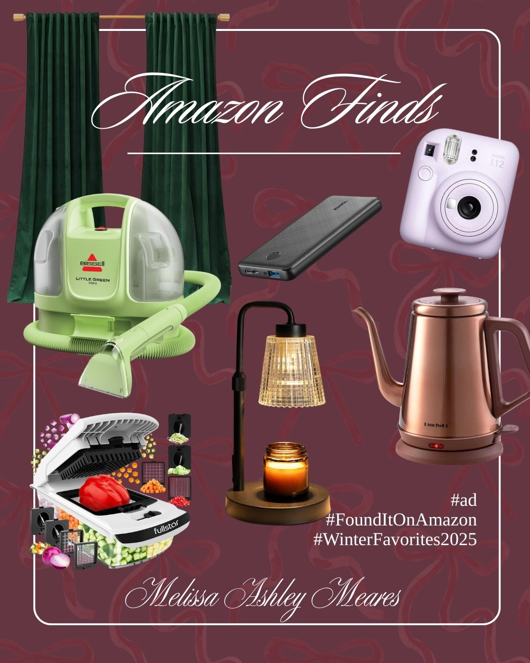 #ad All my Favorite Black Friday deals!

Instax Fujifilm Polaroid camera, Bissell clean machine, anker battery bank, food chopper, water kettle, candle warmer, velvet blackout drapes

#founditonamazon #WinterFavorites2025 @amazon 


#LTKCyberWeek