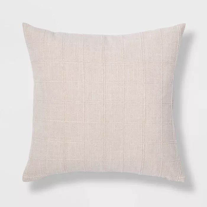 Woven Washed Windowpane Pillow - Threshold™ | Target