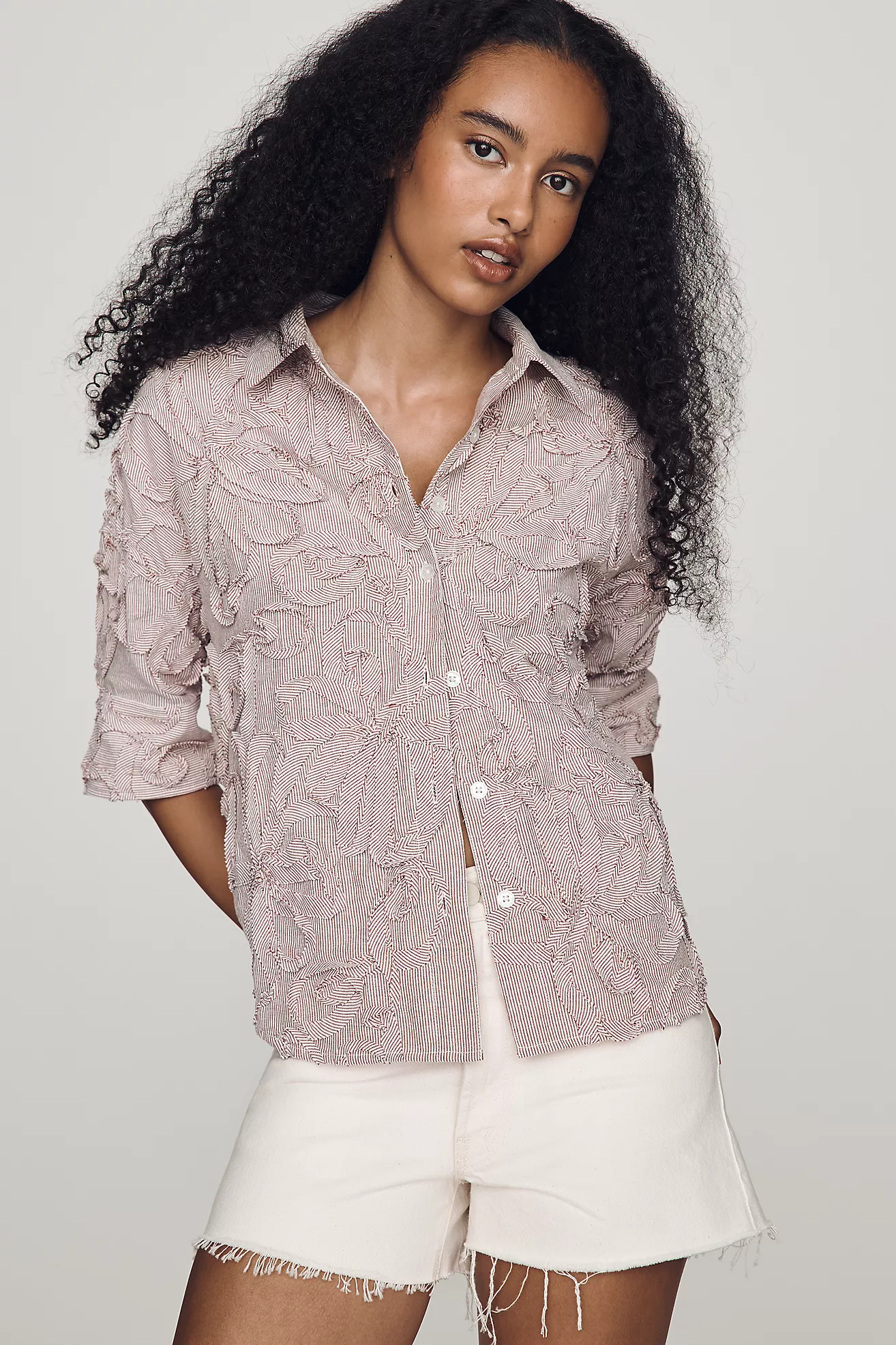 Maeve Mabel Boxy Oxford Shirt | Anthropologie (US)