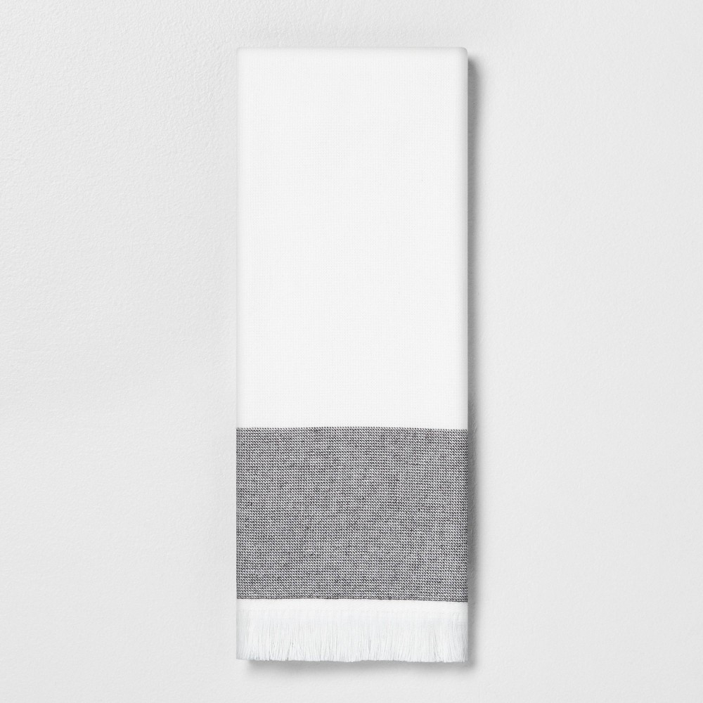 Colorblock Stripe Hand Towel Gray - Hearth & Hand with Magnolia | Target