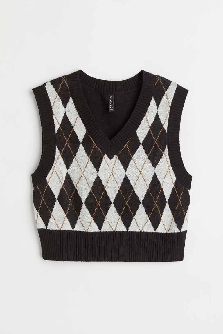 Jacquard-knit Sweater Vest | H&M (US + CA)
