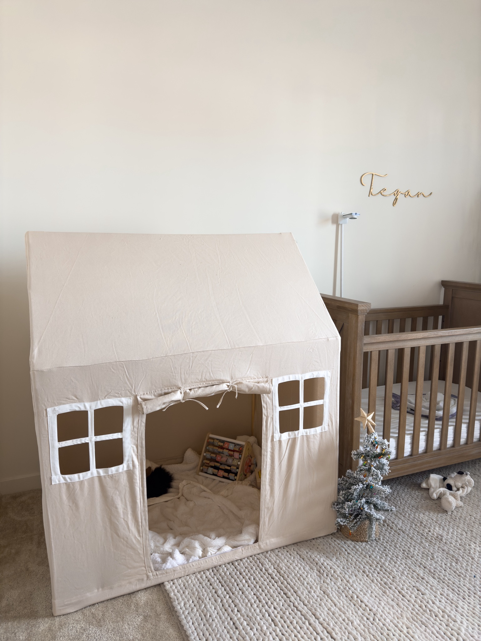 Tiegans neutral play tent!!!! And the sherpa chair to go in it I’m obsessed 🤍😭 chair isn’t here yet but tent is so cute and big! 

#LTKbaby #LTKkids