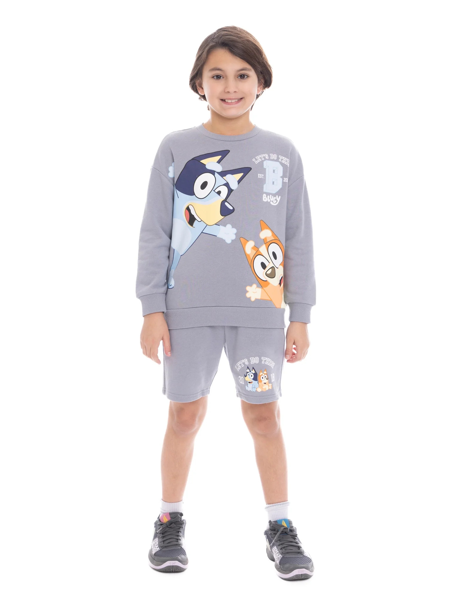 Bluey Boys' Short Sleeve Graphic Tee and Shorts Set, 2-Piece, Sizes 4-10 | Walmart (US)