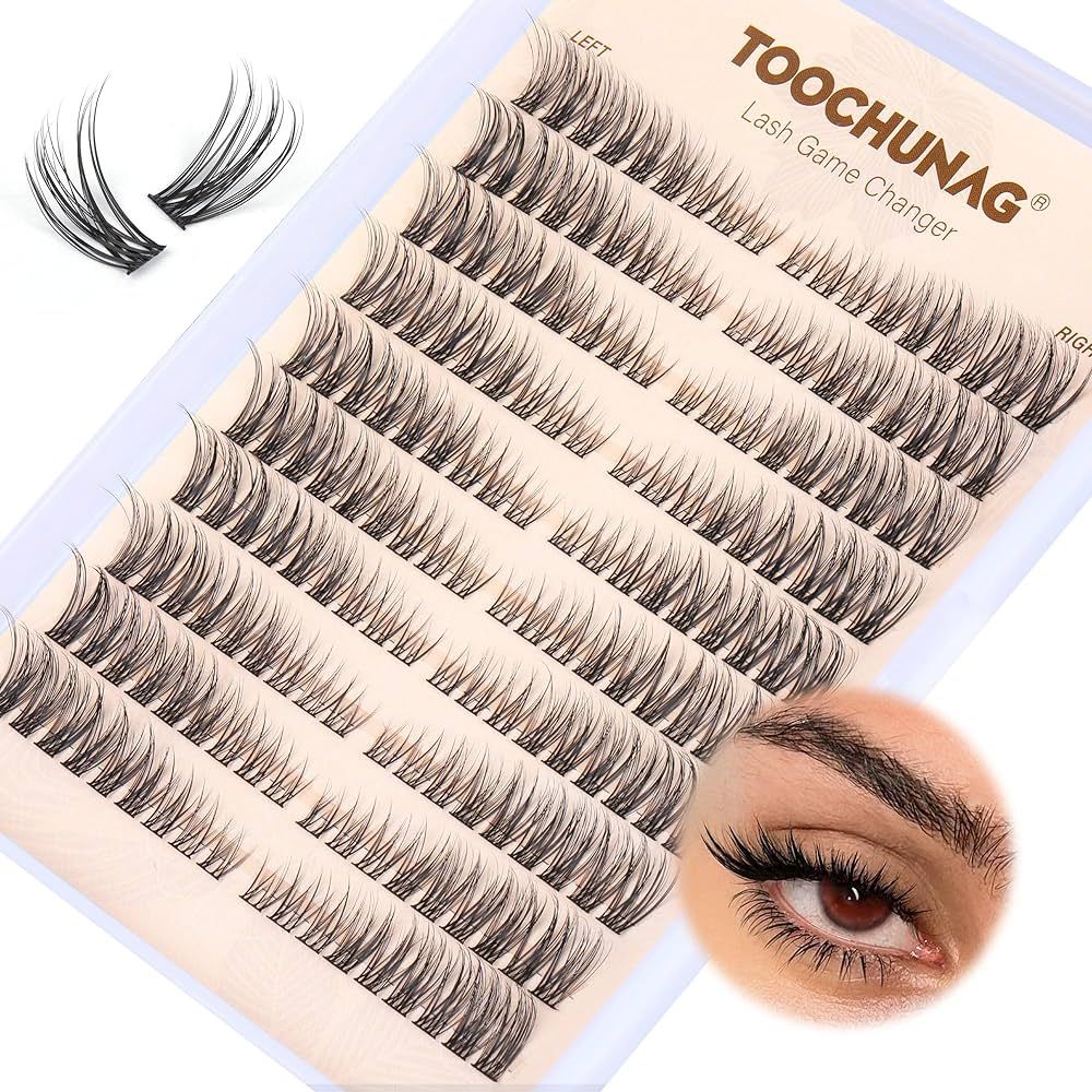 Natural Lash Clusters Wispy Eyelash Clusters C Curl Left&Right Cluster Eyelashes Extensions 180pc... | Amazon (US)