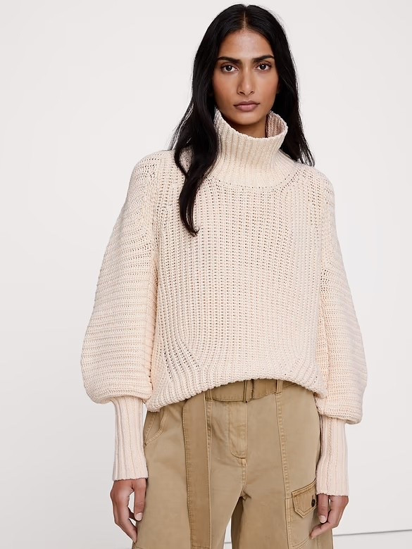 CHUNKY COTTON FUNNEL-NECK SWEATER

#LTKootd #LTKgrwm