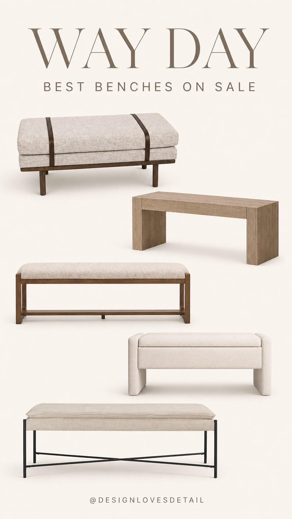 Here’s the bench roundup! More Way Day savings 

#wayfair #wayday #deals #home #benches

#LTKSeasonal #LTKHome #LTKSaleAlert