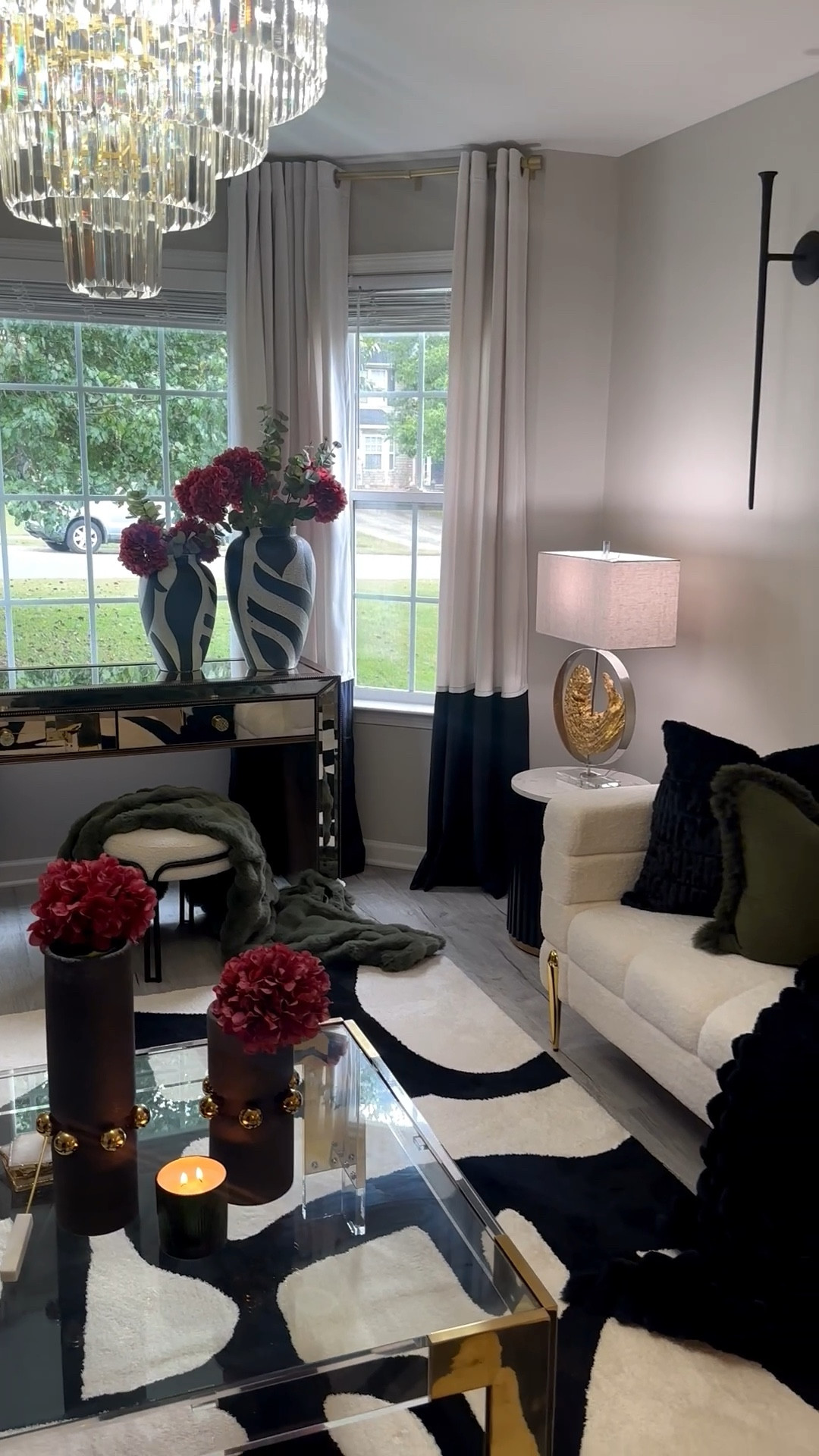 Ivory and black Velvet drapes

#LTKHome