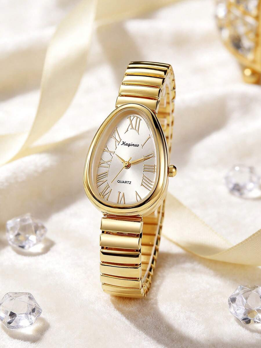 1pc Unique Elegant Prominent Snake Head Dial Women's Watch, High-Quality Gold-Silver Alloy Shiny ... | SHEIN