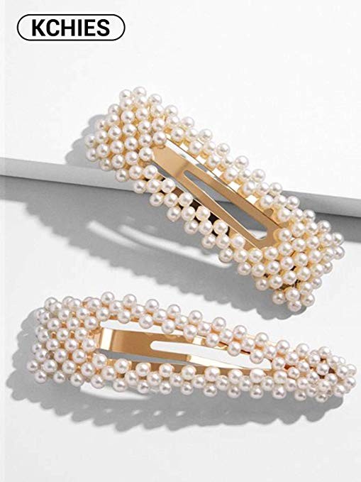 KCHIES Pearls Hair Clips for Women Gold Hair Barrettes Pins for Girls Decorative Hair Accessories... | Amazon (US)