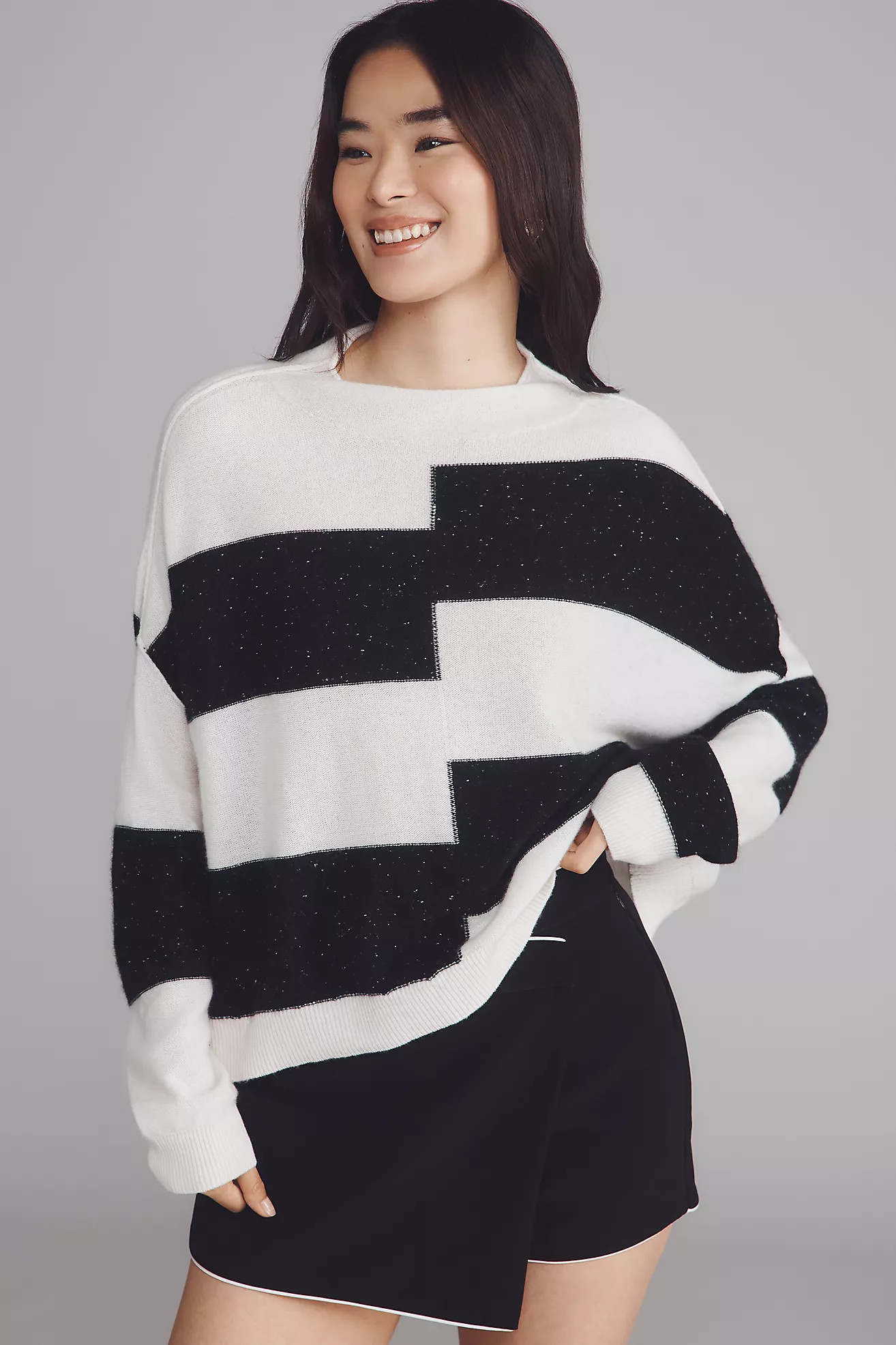 The Alani Cashmere Mock-Neck Sweater by Pilcro | Anthropologie (US)