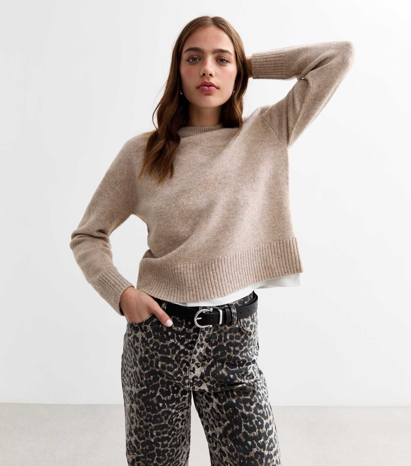 Brown Soft Knit Crew Neck Jumper 
						
						Add to Saved Items
						Remove from Saved Items | New Look (UK)