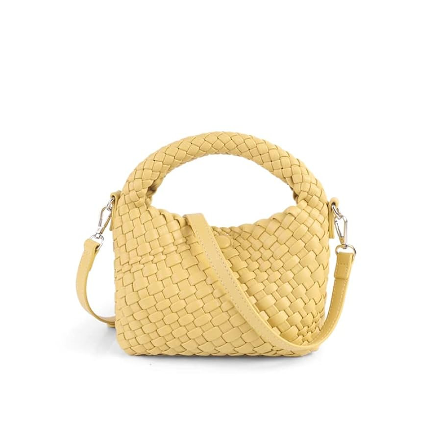 Women's Woven Crossbody Bag, Handmade Braided Tote Purse with Detachable Shoulder Strap, Vintage ... | Amazon (US)