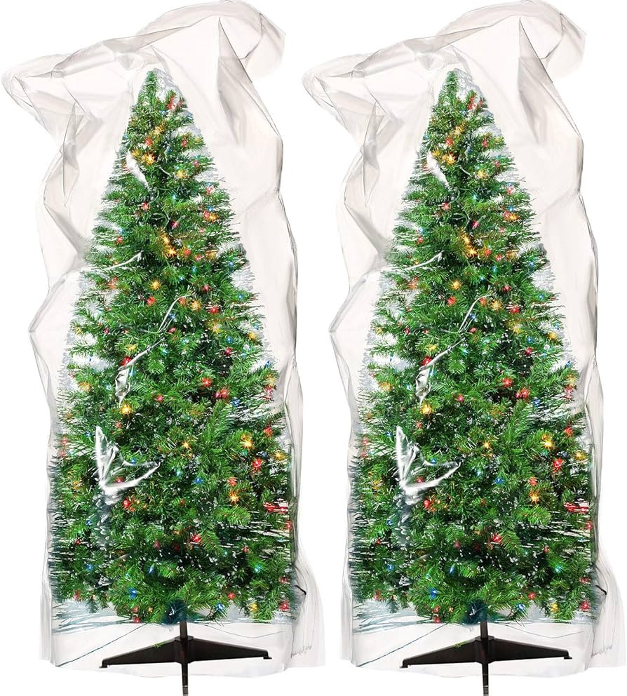 Skylety Christmas Poly Storage Bag Christmas Tree Storage Bag Large Transparent Tree Container fo... | Amazon (US)