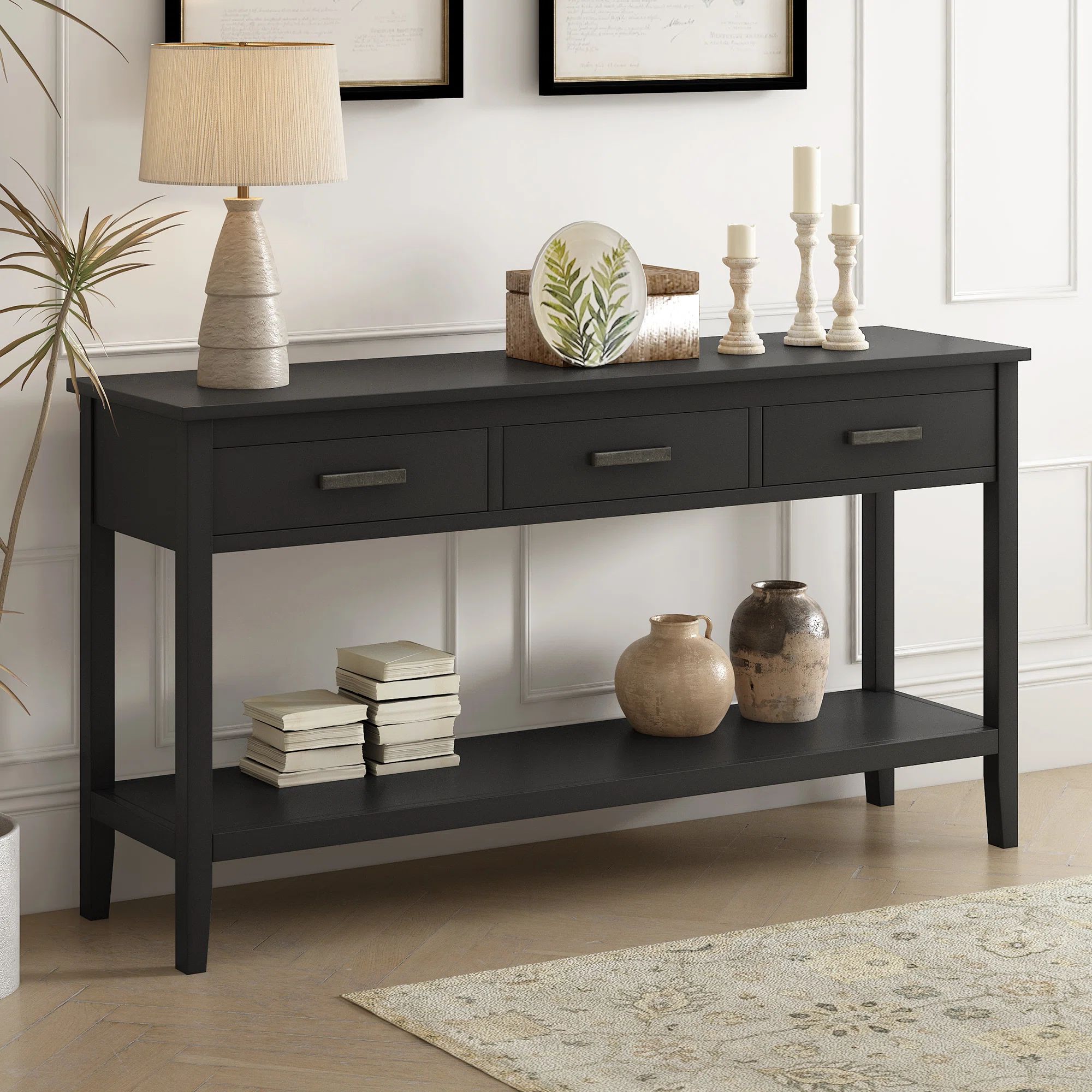 Red Barrel Studio® Modern 3-Drawer Storage Console Table with a Shelf, High-Quality Materials, E... | Wayfair North America