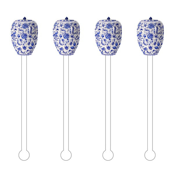Ginger Jar Acrylic Stir Sticks,  Set of 4 | Waiting On Martha