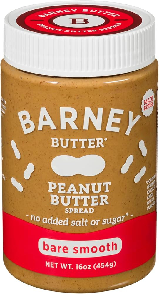 Barney Butter Peanut Butter, Bare Smooth, 16 Ounce Jar, Natural, No Stir, Non-GMO, Gluten Free, K... | Amazon (US)