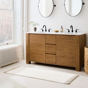 Cotton Linen Bath Runner | West Elm (US)