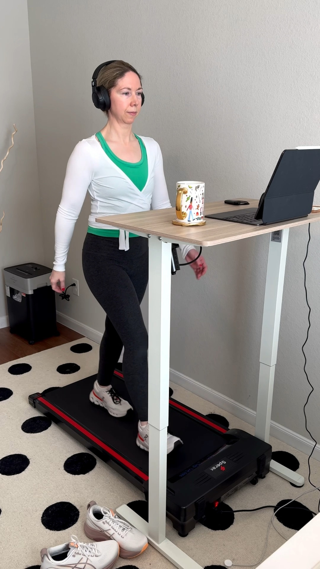Walking outfits for the week:

Walking pad walks with adjustable desk - I try to reach 10k steps a day 


Athleisure outfit: 
Sports bra size small

Wrap top size small 

Leggings size XS

Adjustable height desk 

Walking pad 


#ltkmomlife #ltkover40 #ltkfindsunder50 #ltkfindsunder100 #ltksalealert

#LTKActive #LTKfitnessgoals #LTKootd #ltkhome 

#LTKmorningroutine #LTKfitnessgoals #LTKdayinmylife