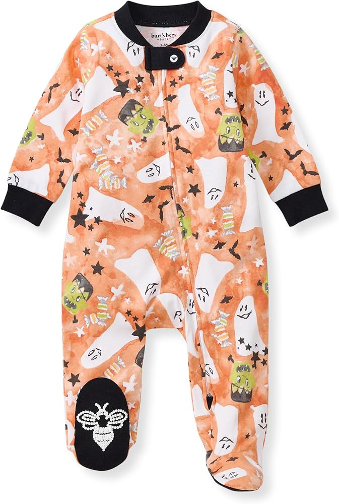 Burt's Bees Baby Girls' Organic Cotton Sleep and Play Footed Pajamas | Amazon (US)
