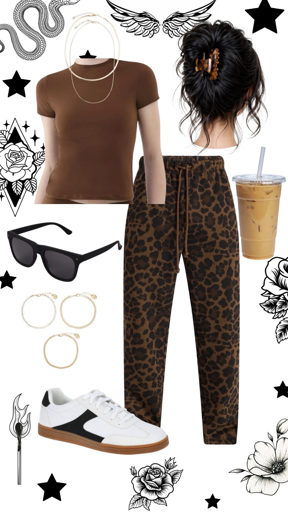 Easy sweatpants outfit. Cheetah print. Casual, comfy and cute! #walmartoutfit #walmartfashion #edgystyle 

#LTKgrwm #LTKootd #LTKMidsize