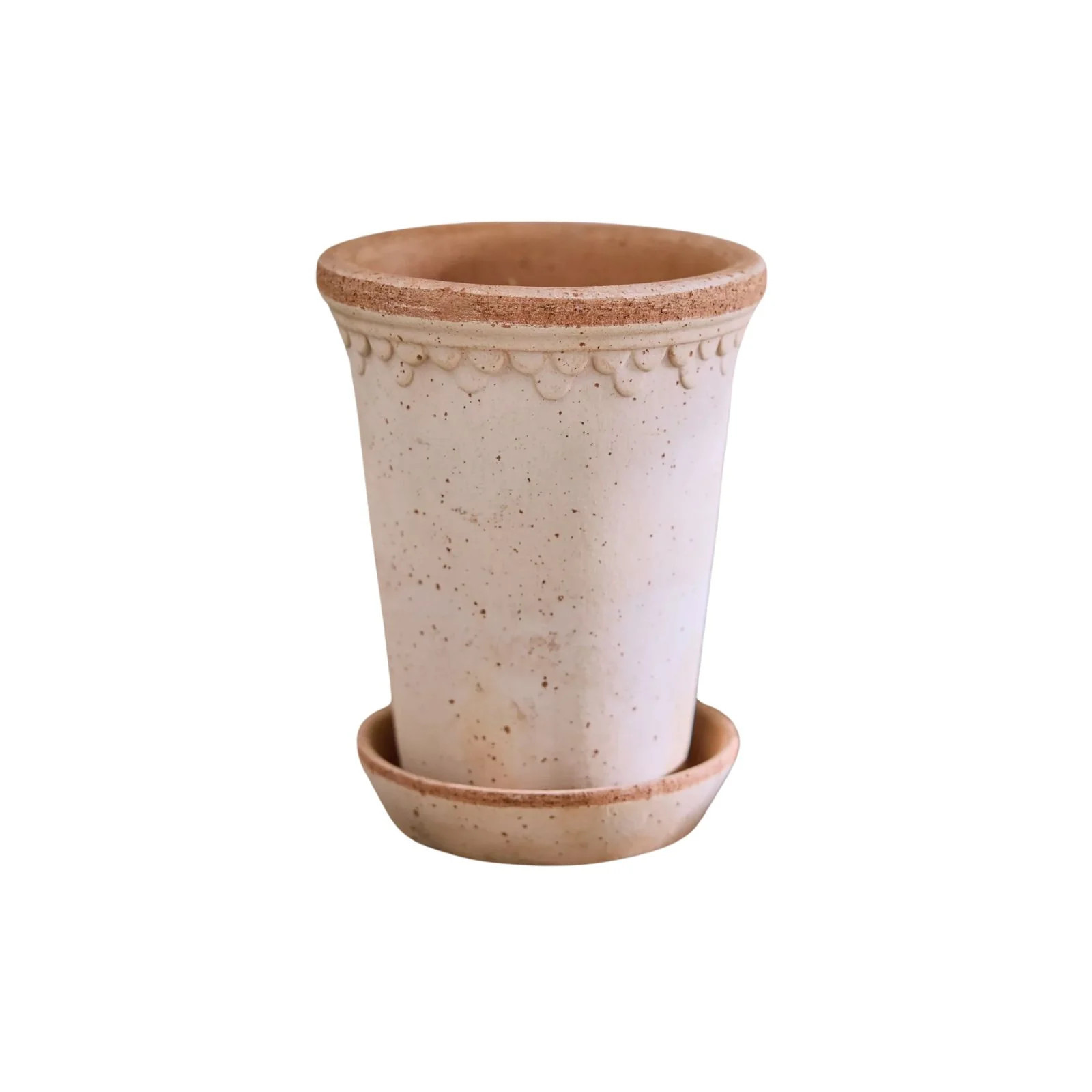 Terracotta Scalloped Pot - Tall | Brooke & Lou | Brooke and Lou