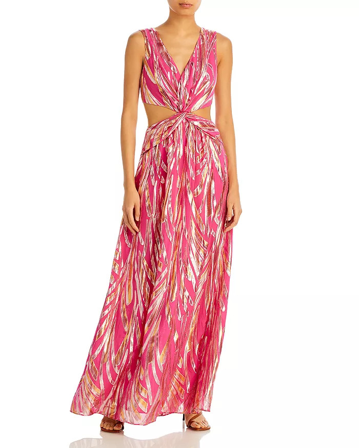 Irene Cutout Metallic Gown | Bloomingdale's (US)