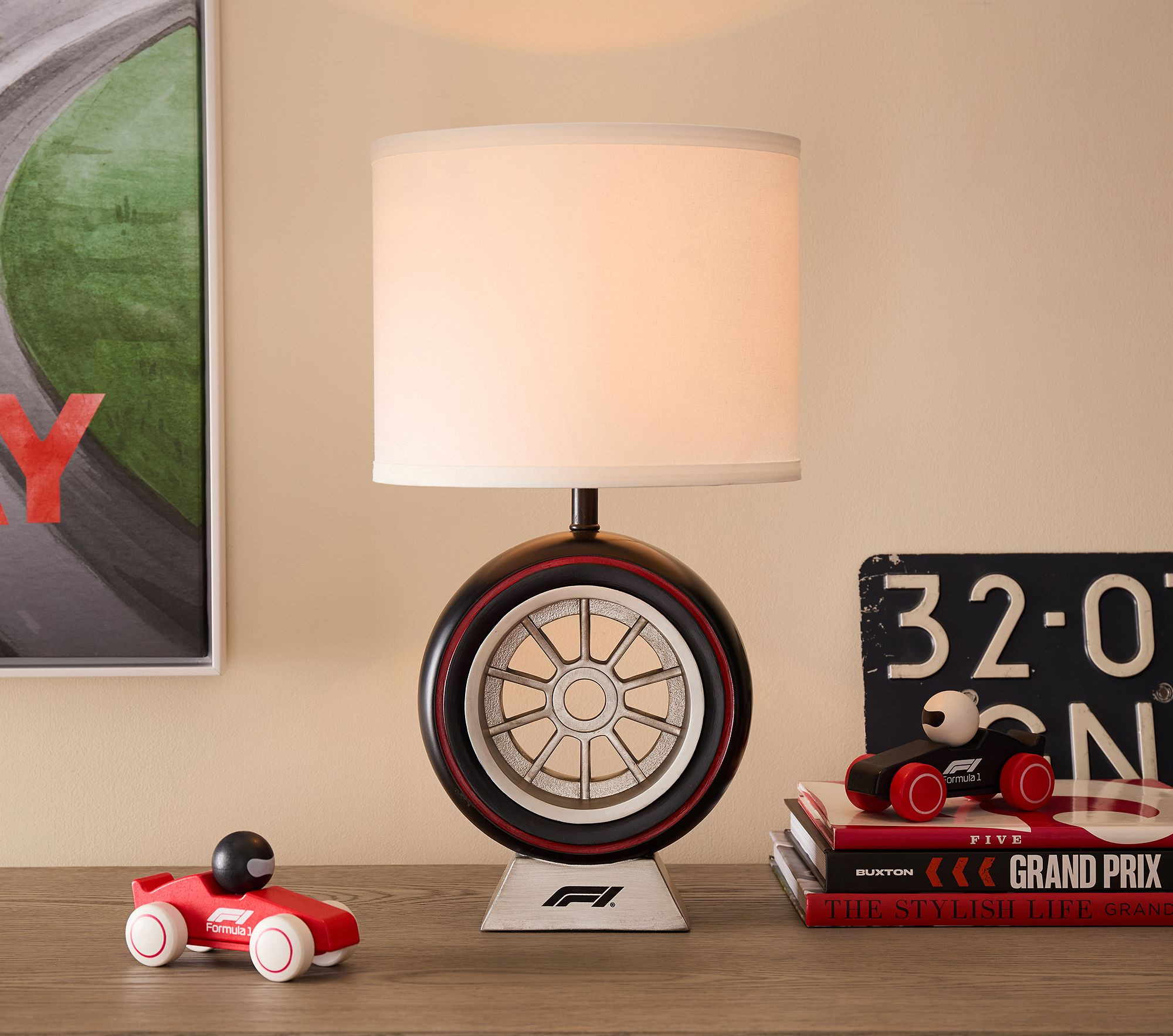 Formula 1<sup>®</sup> Tire Table Lamp (18.5") | Pottery Barn Kids