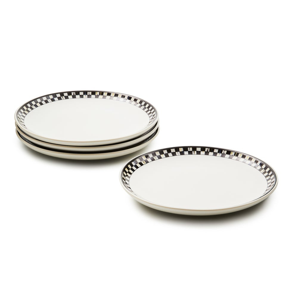 Courtly Check Everyday Lunch Plates, Set of 4 | MacKenzie-Childs