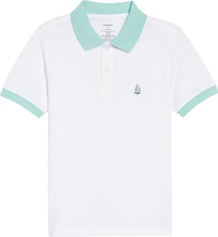 Kids' Embroidered Piqué Polo | Nordstrom