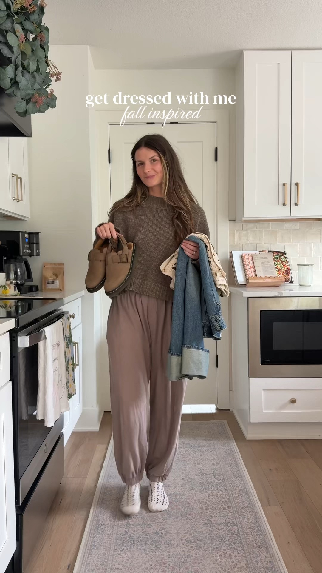 wearing a medium in sweater, small in joggers (set)! sized up to a large in vest for a looser fit, jeans tts! doc martens and suede bag back in stock, faves of mine for years! 

Fall outfit, early fall

#LTKootd #LTKSeasonal