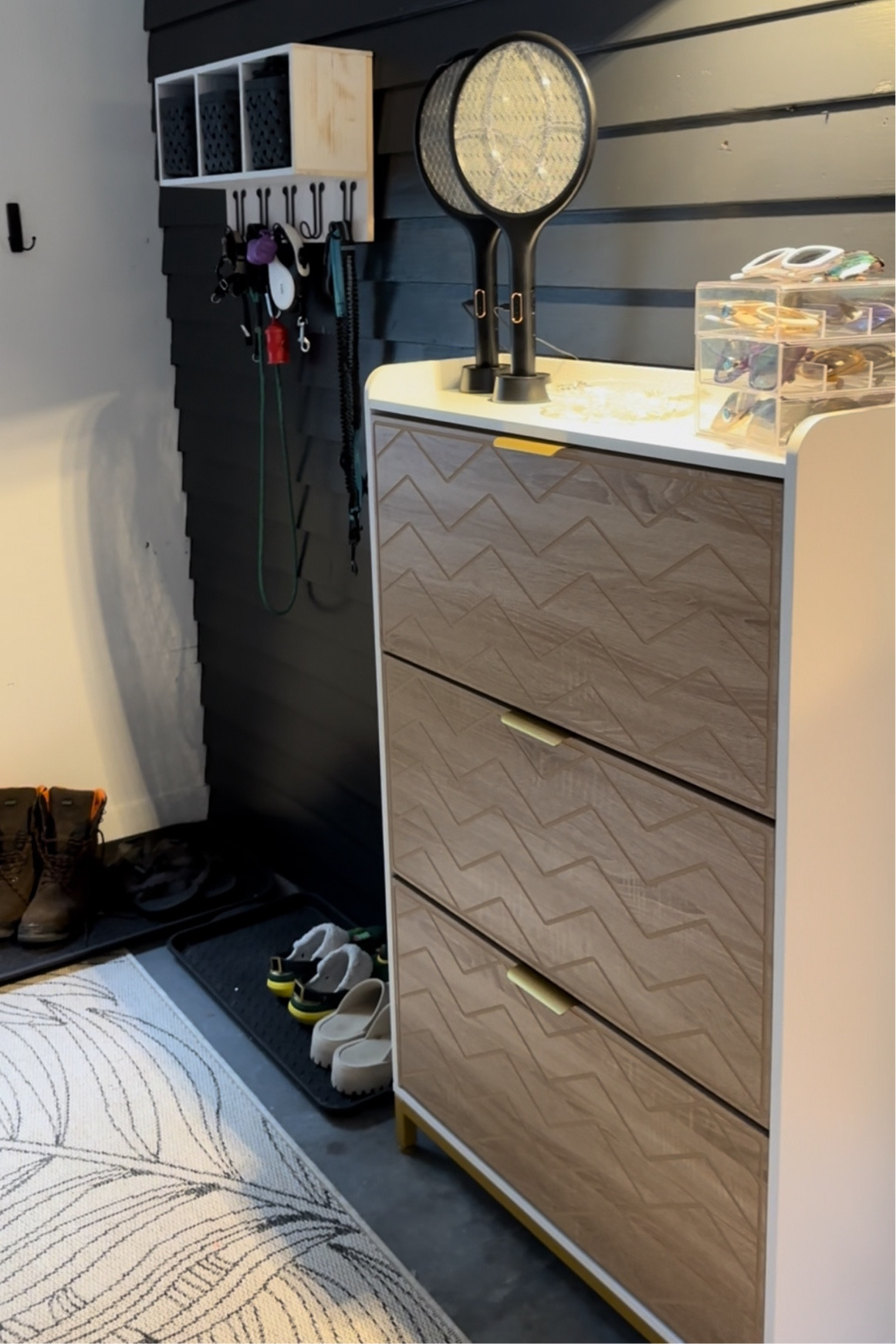 Shoe cabinet! Perfect for Mudroom. Gold brass hardware. Holds ~24 pairs  

#LTKFamily #LTKHome