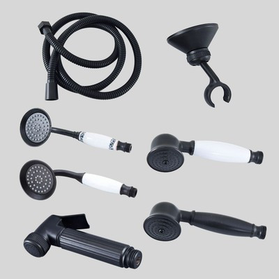 Oil Rubbed Bronze Bathroom Hand Held Shower Head + 1.5m Hose + Wall Bracket  | eBay | eBay UK