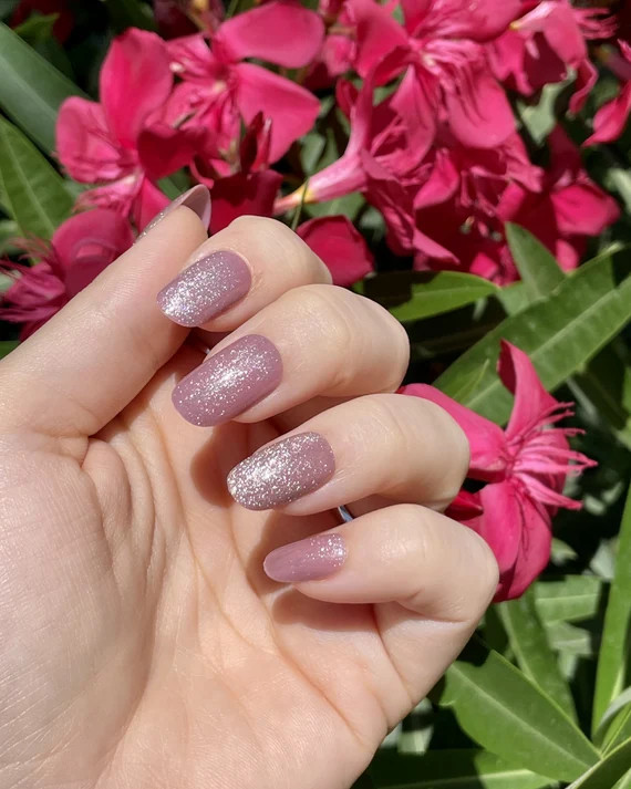 Nude Cat Eye Press on Nails  Velvet Nails  Magnetic False | Etsy | Etsy (US)